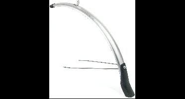 Voorspatbord Eurofender Snello 28" x 46 mm - zilver