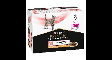 PURINA Pro Plan Veterinary Diets DM St/Ox Diabetes Management - nat kattenvoer - 10 x 85g