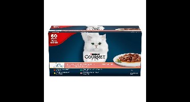 PURINA Gourmet Perle Mix - natvoer voor katten - 60x85 g