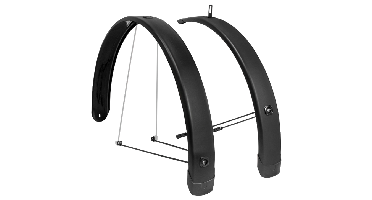 Spatbord set Eurofender Tempo Square 28 inch 65mm - zwart