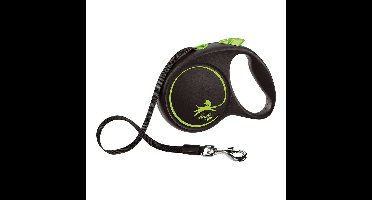 Hondenriem Flexi BLACK DESIGN 5 m Maat M Groen