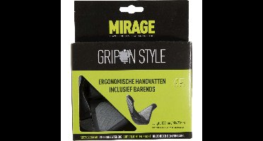 Handvatpaar Mirage Grips in style #65 - L = 134/134 mm met barends - zwart