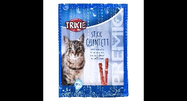 Snacks Premio Sticks-zwarte zalm met forel-droogvoer voor katten-5x5g