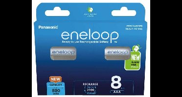 Oplaadbare batterijen PANASONIC ENELOOP AAA 800 mAh 8 szt (BK-4MCDE/8HH)