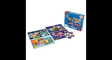 Paw Patrol Shoe Box 4 Houten Puzzels 12-16-20-24 Stukjes