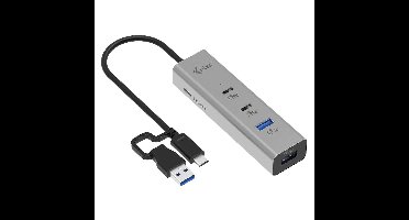Hub USB i-Tec CAHUBMETAL2A2CPD Zilverkleurig