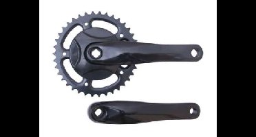 Crankstel 38T met 170mm crankarm - aluminium - zwart