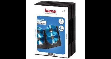 Hama DVD Quad Box 4DVD Zwart 5Pak