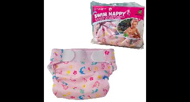 Freds Swim Academy Wasbare Zwemluier Zeemeermin Maat 1 4-9 kg Roze