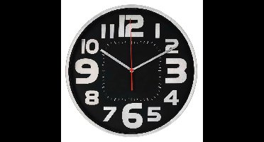 Hama Wandklok Emotion Ø 30 Cm Geluidsarm Zilver/zwart