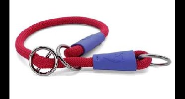 MORSO HALF SLIP HALSBAND HOND REGULAR ROPE GERECYCLED RED VELVET ROOD