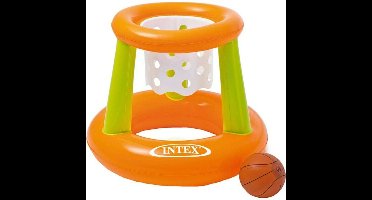 Opblaasbare Spel Intex Oranje Groen Basketbalbasket 67 x 55 cm