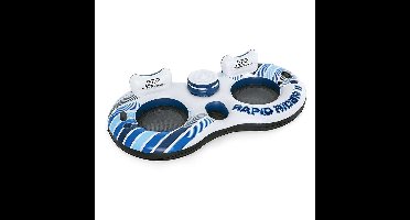 Bestway Dubbele Opblaasbare Wiel met Handgrepen Rapid Rider 251x132 cm Strand en Zwembad 43113