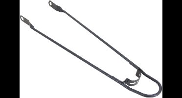 Spatbordstang 28" met bumper - mat zwart