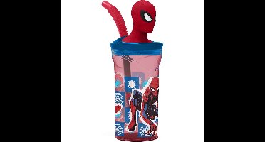 Beker met Rietje Spider-Man CZ11338 3D