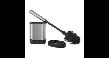 Metaltex Cleany Toiletborstel + Houder 13x8x47 cm Zwart/RVS
