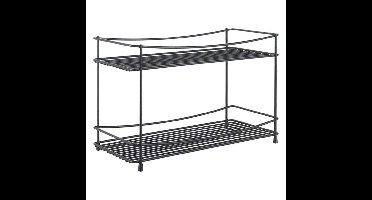 Metaltex Oregano Kruidenrek 2 Etages Mat Zwart/Metaal