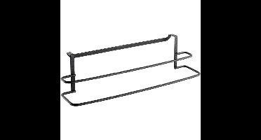 Metaltex Dubbele Handdoekhouder 38x10x9 cm Zwart