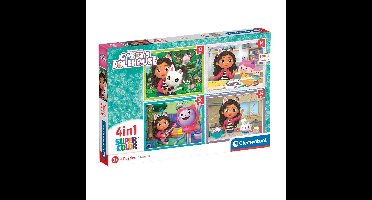 Clementoni Supercolor 4in1 Puzzel Gabbys Dollhouse 12-24 Stukjes