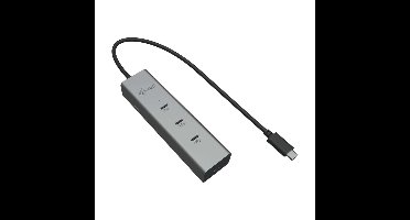 Hub USB i-Tec C31HUBMETAL8KPDPRO Zilverkleurig