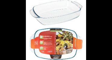Excellent Houseware Ovenschaal 2,3l Glas Braadslede Hitte Bestendig