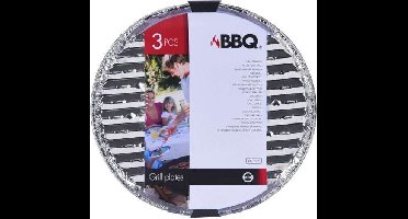 Barbecue Grillschalen Rond 35 cm 3 stuks