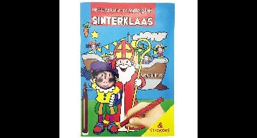 Sinterklaas Kleur- en Spelletjesboek met Stickers A4