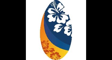 SportX Skimboard Flower Oranje/Blauw 100 cm