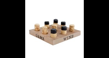 Tic Tac Toe Wine 15x15 cm Hout/Kurk