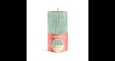 Bolsius Silhouette Stompkaars Jadegroen Met Print 13x6,8 cm