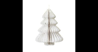 Decoris Papieren Boom 11.3x15 cm Wit