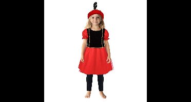 Pietenjurk 110-116 Zwart/Rood