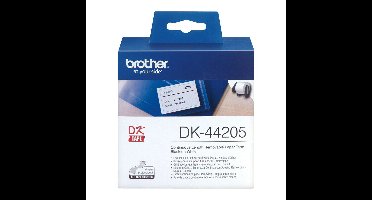 Printerlabels Brother DK-44205 62 mm x 15,24 m Wit Zwart/Wit (2 Stuks)