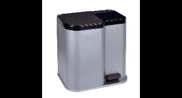 Curver Duo Pedaalemmer 15L+6L Zilver/Zwart