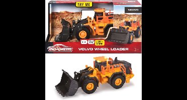 Majorette Grand Series Volvo Wiellader Constructie Metaal Licht en Geluid 21 cm Speelgoedvoertuig