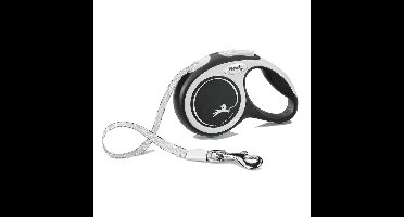 Hondenriem Flexi New Comfort Zwart black Maat XS (3 m)