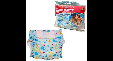 Freds Swim Academy Wasbare Zwemluier Zeedieren Maat 1 4-9 kg Blauw