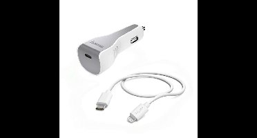 Hama Auto-oplaadset Lightning Power Delivery (PD) 30W Wit