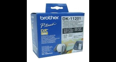 Printerlabels Brother DK11201 29 x 90 mm Zwart Wit