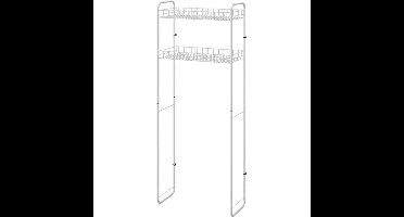 Metaltex SkyWas Opbergrek 64x31x159 cm Wit