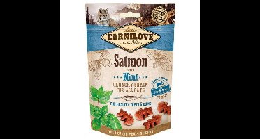 CARNILOVE Crunchy Snack Salmon & Mint - Kattensnoepje met zalm en munt - 50 g
