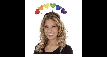 hoofdband My Other Me Pride Multicolour Regenboog Hartjes