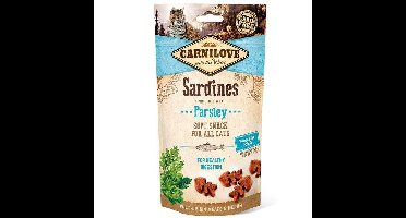 CARNILOVE Semi-Moist Snack Sardines & Parsley - Kattensnoepje met sardines en peterselie - 50 g