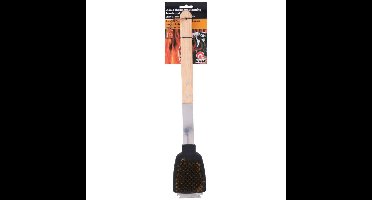 BBQ Collection Borstel met Schraper RVS/Eiken