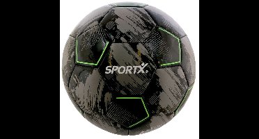SportX Voetbal 22 cm 330-350 g Zwart/Grijs/Neon Groen
