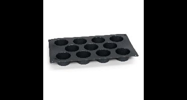 Patisse Mini Muffinvorm 11 Vaks 29x17 cm Zwart/Siliconen