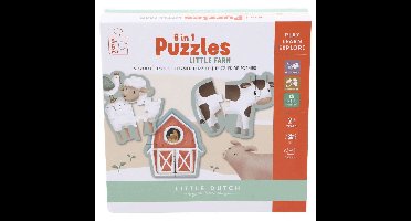Little Dutch Farm 6in1 Puzzel 3-5 Stukjes
