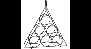 Metalen Wijnrek voor 6 Flessen Zwart