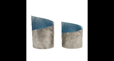 Theelichthouders 2 Stuks Savy Blue/Metaal