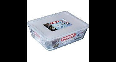 PYREX - 244P000 / 7043 - Rechthoekige schaal met deksel - 27cm * 22 cm - Pyrex Cook & Freeze